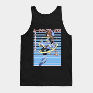 Retro Art Sakura Girl Japanese Anime Tank Top